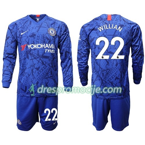 Chelsea Dres Willian 22 Dječji Domaći 2019/2020 Dugim Rukavima Chelsea Dres Willian 22 Dječji Domaći 2019/2020 Dugim Rukavima